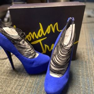 London Trash royal blue heels